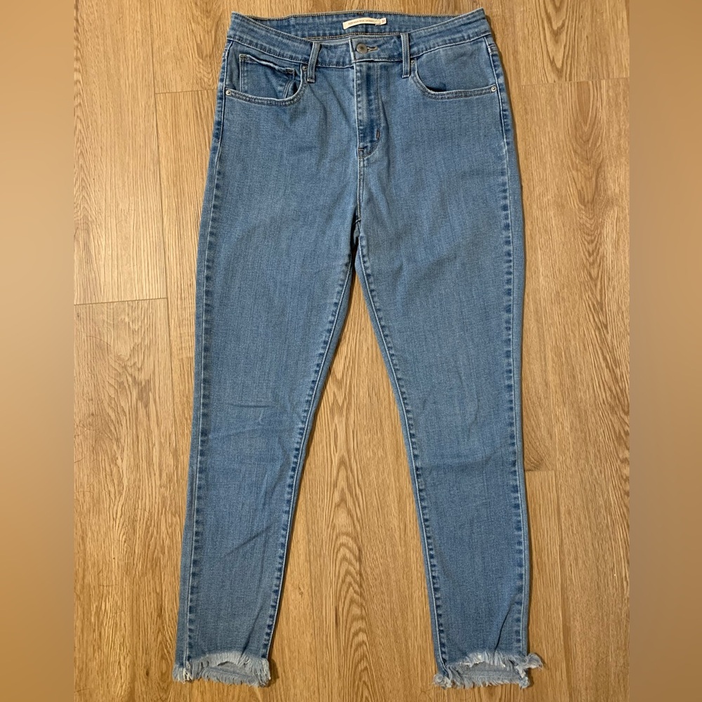 Levi's Blue 721 High Rise Skinny Jeans with Stretch